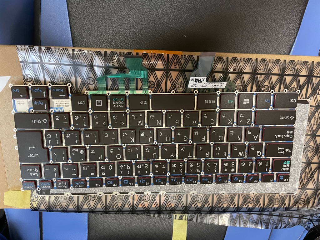 純正新品 富士通 FMV LIFEBOOK U9310/E 日本語キーボード 黒 赤