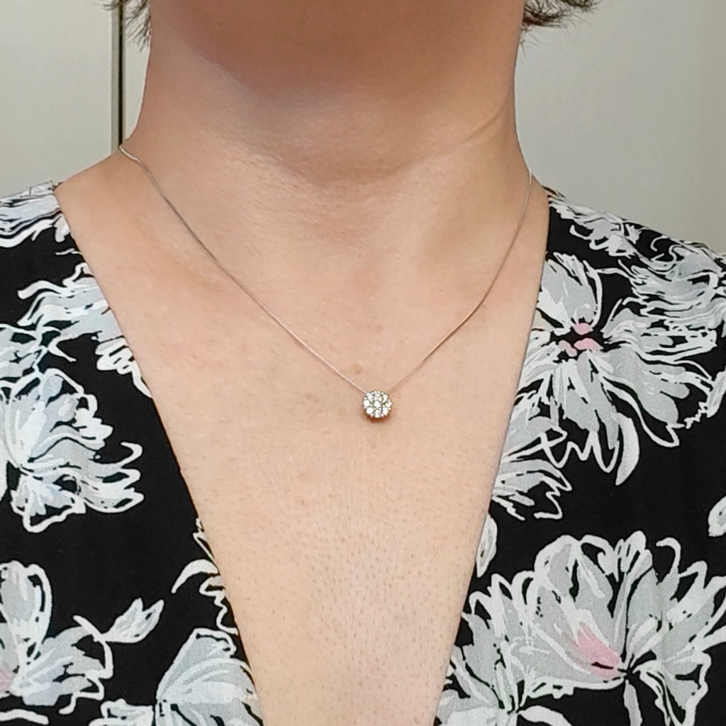ダイヤモンド ネックレス 0.5ct pt900 プラチナ ペンダント