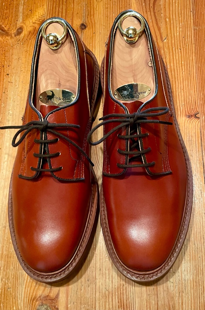 s*n様 【レア美品】トリッカーズ ユニオンワークス別注 UK8 マロン シスル 並行輸入品】トリッカーズ TRICKER'S 5636 マロン プレーントゥ