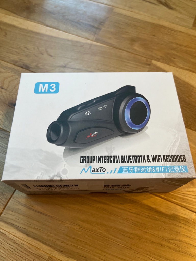 あすつく】Maxto ドライブレコーダー付きバイク用インカム M3