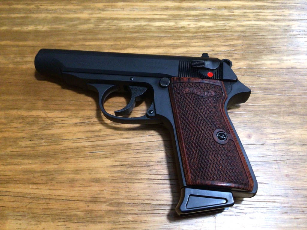 PANDORA ARMS】ウッドグリップ マルゼン製 ワルサーPPK/S用ブラウン