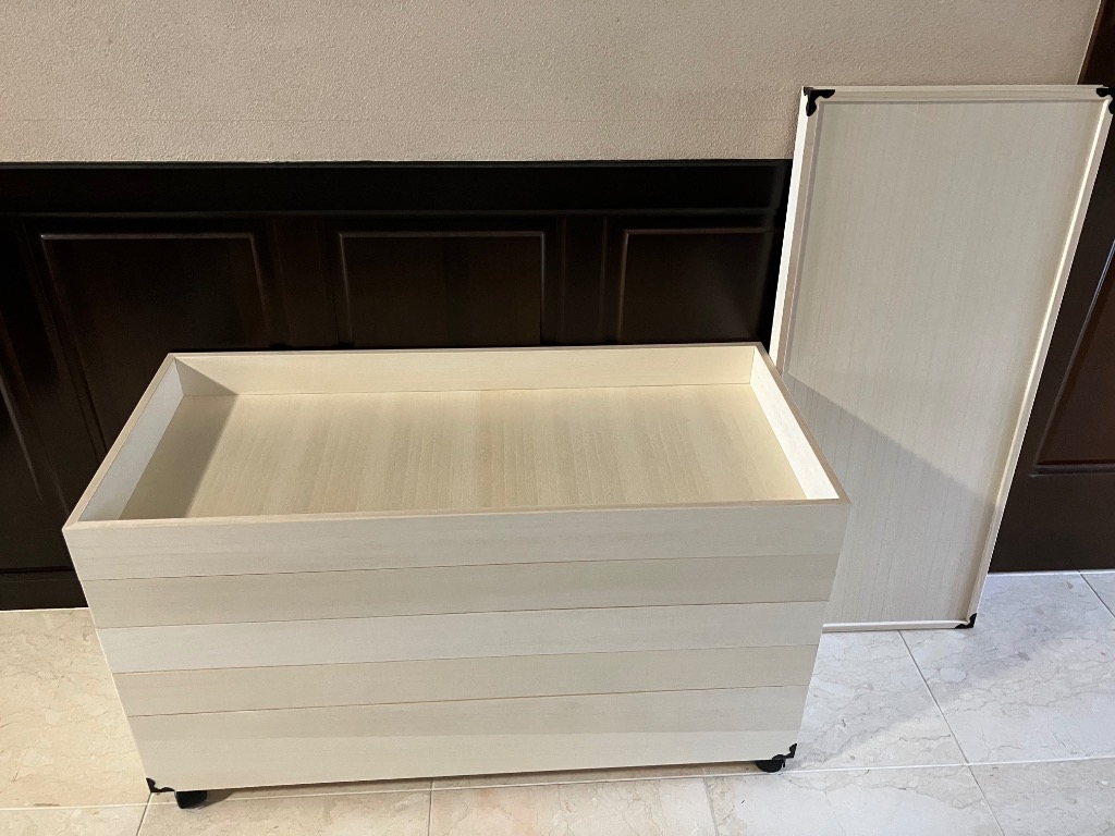 【極美品】日本製 天然桐箱 ローラー付き マーゼルン 着物 和装 小物 節句 マーゼルン 総桐 着物タンス 6段 桐たんす ロウ引き仕上 日本製