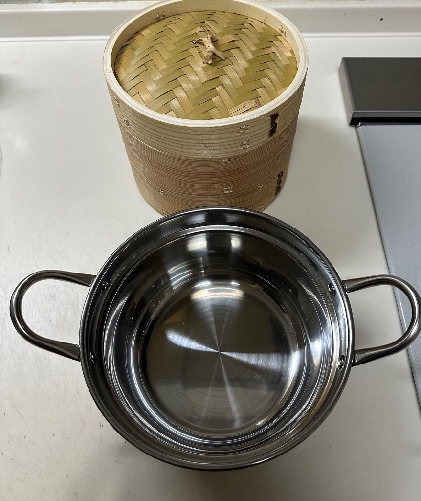 かごや 杉 中華せいろ 2段 ステンレス鍋セット18cm 1〜3人分