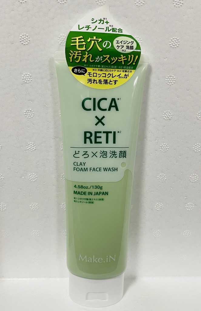 Make.iN 洗顔 泡洗顔 シカ レチノール 130g cica CICA 洗顔