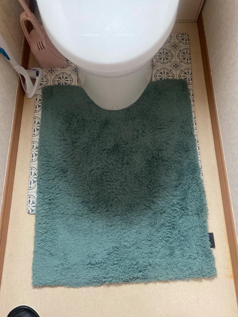 トイレマット ロング マット 暖かい トイレ用品 おしゃれ ふかふか かわいい 75×60cm 洗える モダニスト Y15677