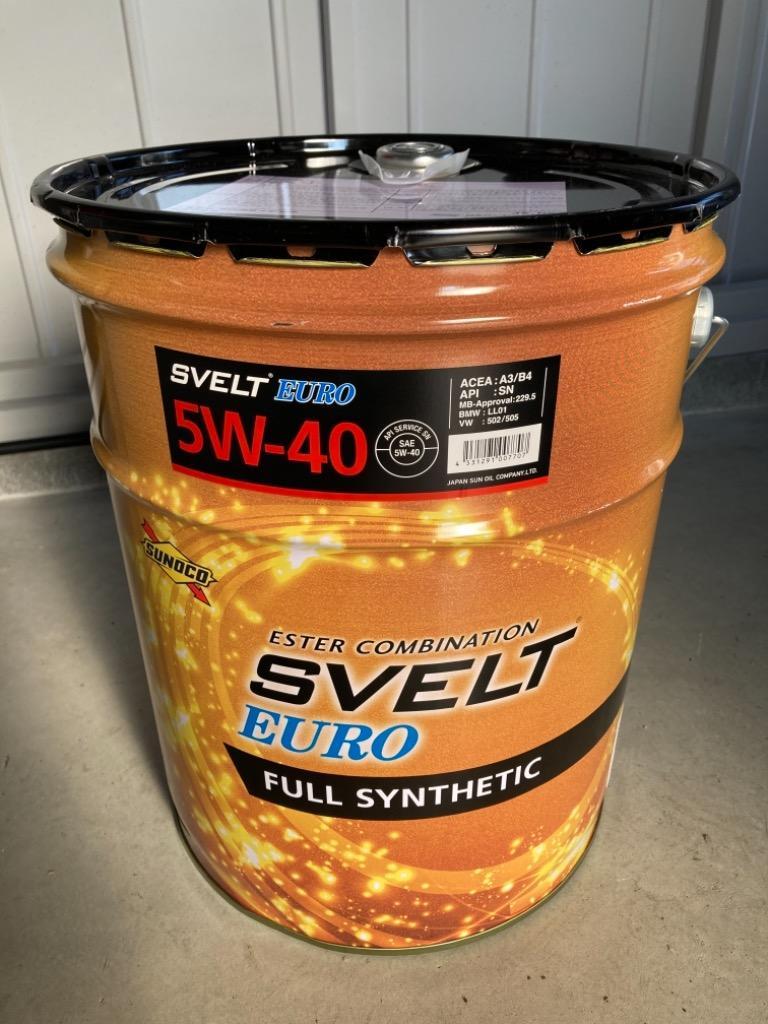 エンジンオイル sunoco SVELT 5W-30 スヴェルト C3 EURO LL04 全合成 504 20Lペール缶 507 欧州車用  エステル配合SN 229.51 スノコ