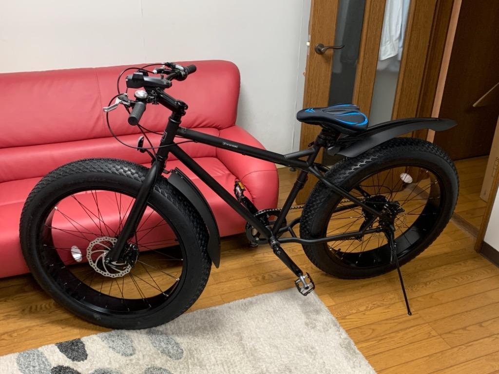 ファットバイク FATBIKE 送料無料 26インチ 6段変速 自転車 マットブラック ディスクブレーキ イロンデール 100％の保証