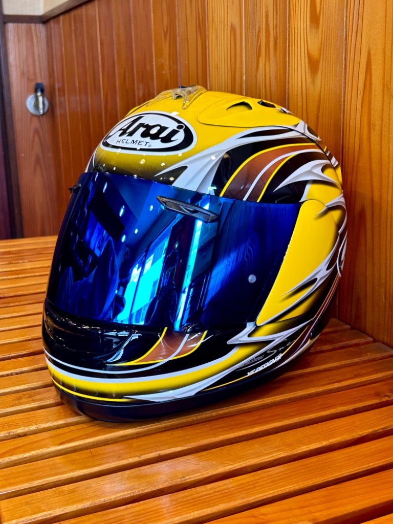 新品未使用Arai T's ミラーシールド スーパーアドシスLチタンブルー 谷尾商会〕T's SAI スーパーアドシスI ミラーシールド アライ