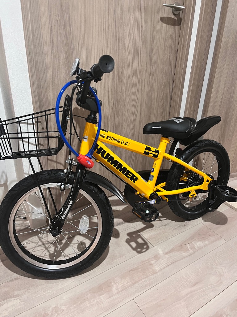HUMMER 子供用自転車 前カゴ付き 黄色 HUMMER 11/29-30はストアポイント2倍「ハマー」HUMMER KIDS16-OH