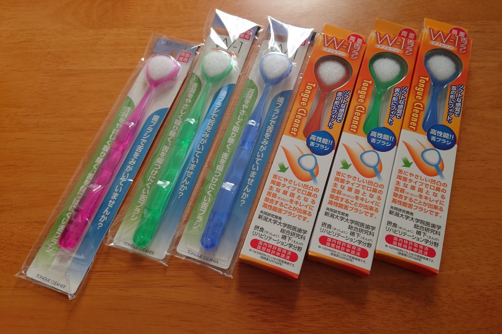 舌ブラシ W-1(ダブルワン) 6本セット 舌磨き 舌クリーナー 口臭ケア