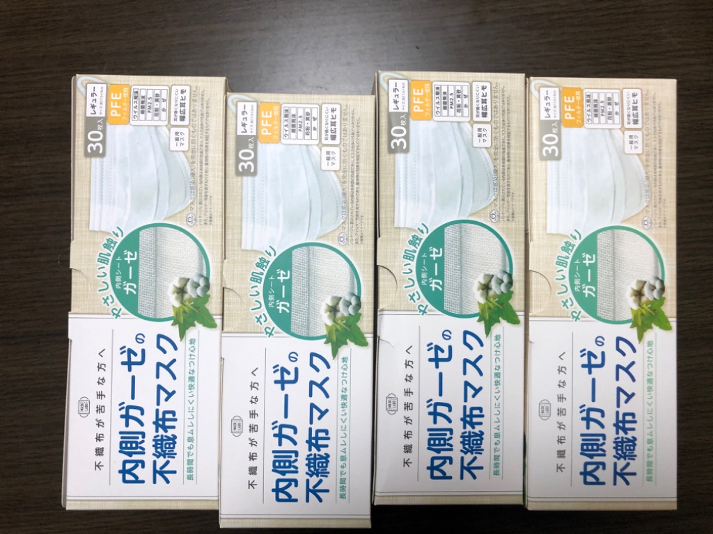 Amazon.co.jp: 富士 (2個セット) 内側ガーゼの不織布マスク 30枚