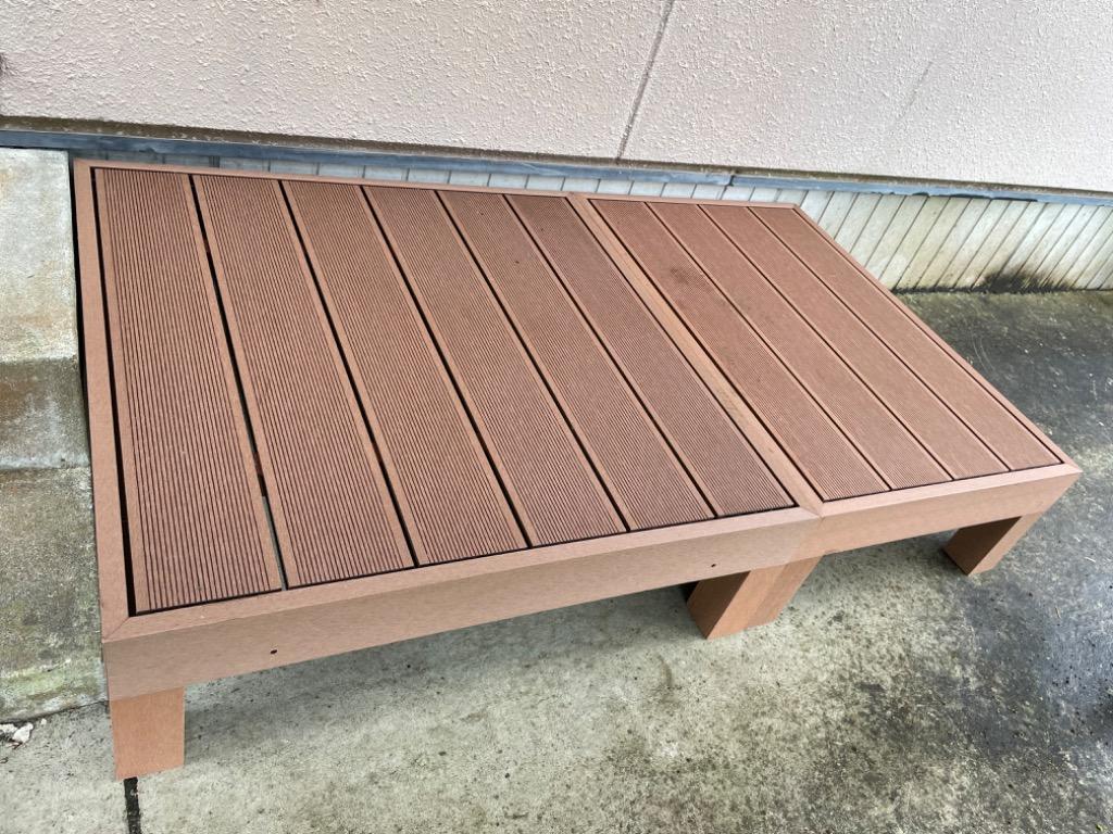 ウッドデッキ 樹脂 90×90cm パーツ 人工木 0.25坪 組み合わせ ウッドデッキ 樹脂 90×90cm パーツ 人工木 0.25坪 組み合わせ
