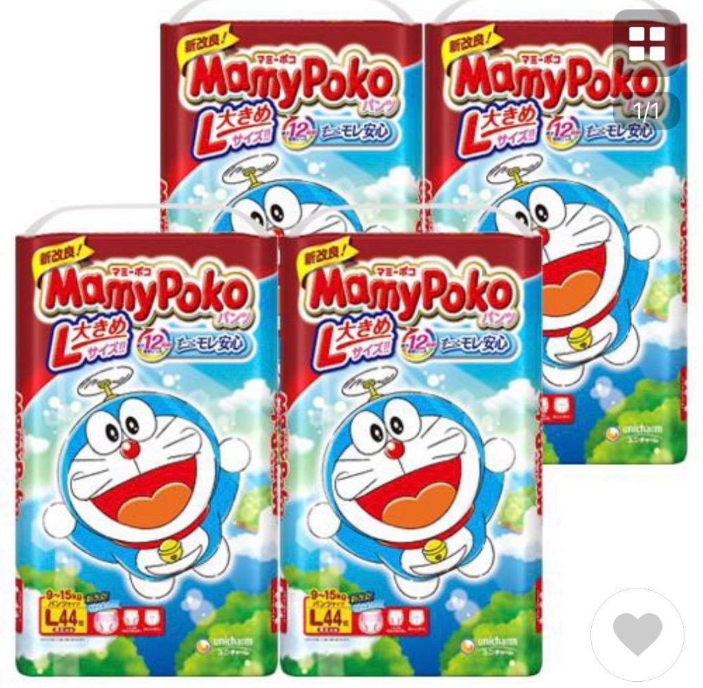 MamyPoko 【ケース販売】マミーポコパンツ　ドラえもん/Lサイズ 44枚×4パック Lサイズ