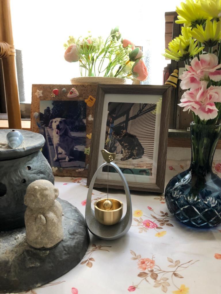 おりん 仏具 おしゃれ まわりん 鳥 とり かわいい ミニ 国産 : 手元