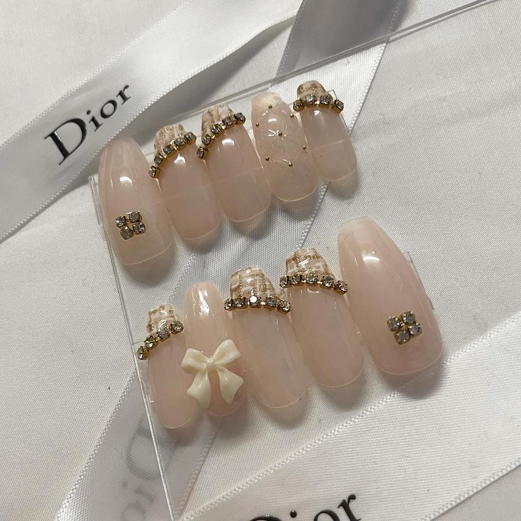 ネコポス送料無料]ネイルチップ バレリーナ型 クリアネイルチップ