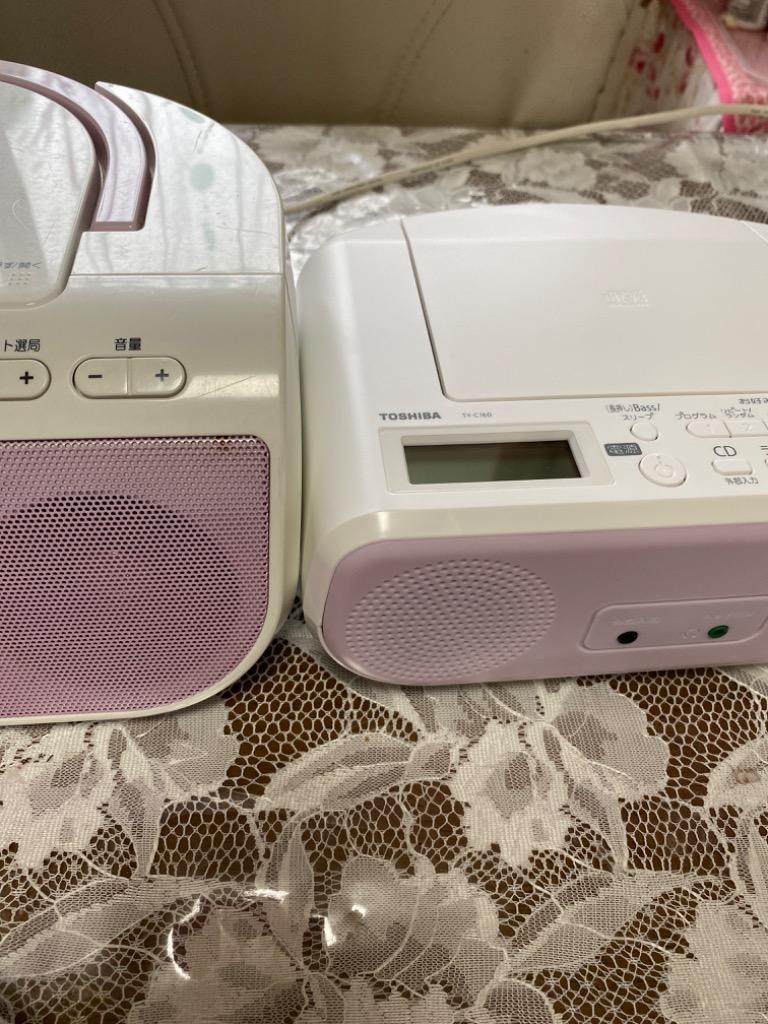 東芝 TOSHIBA CDラジオ ワイドFM対応 ピンク TY-C160-P 〈TYC160-P