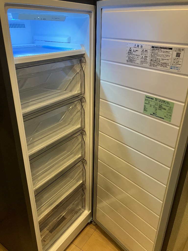 TOSHIBA（東芝） 冷凍庫 135L 右開き ダークシルバー GF-W14HS-HT
