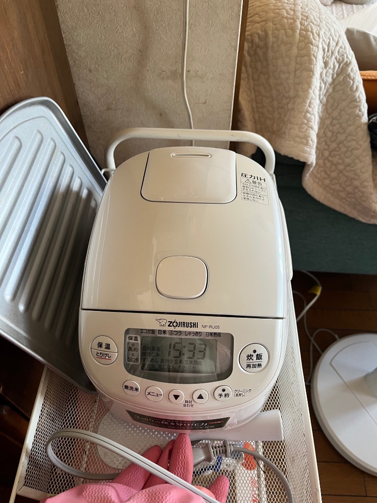 ZOJIRUSHI 炊飯器 3合炊き ホワイト　NP-RU05型 象印（ZOJIRUSHI） 圧力IH炊飯器 3合炊き 極め炊き ホワイト NP-RU05