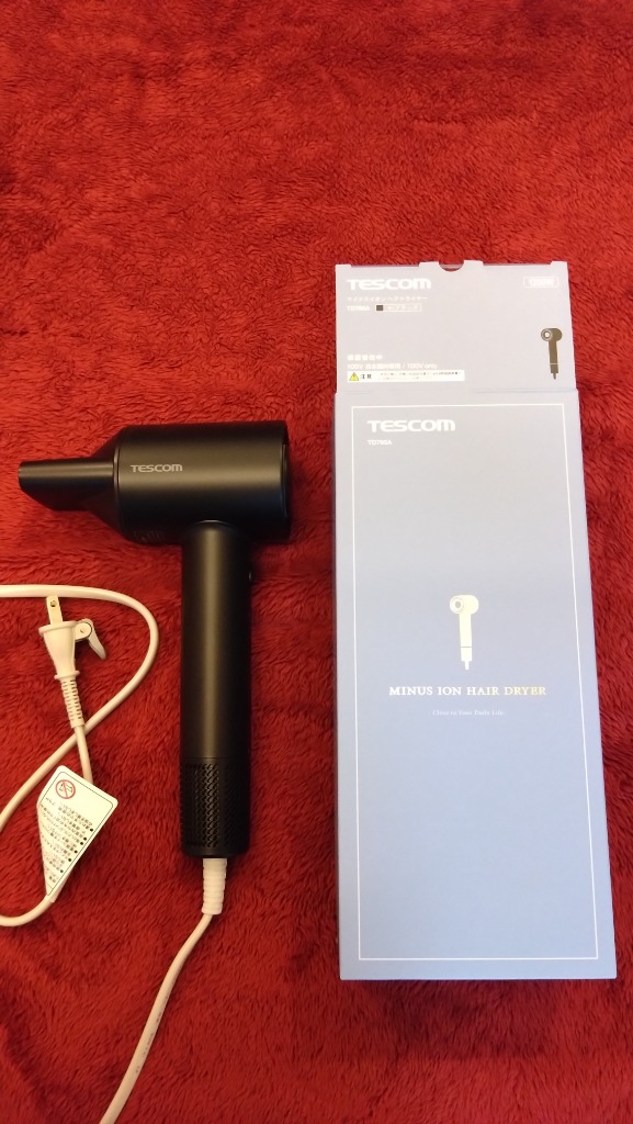 新品同様◆テスコム◆マイナスイオンドライヤーTD760Aブラック テスコム TESCOM マイナスイオン ヘアドライヤー ブラック