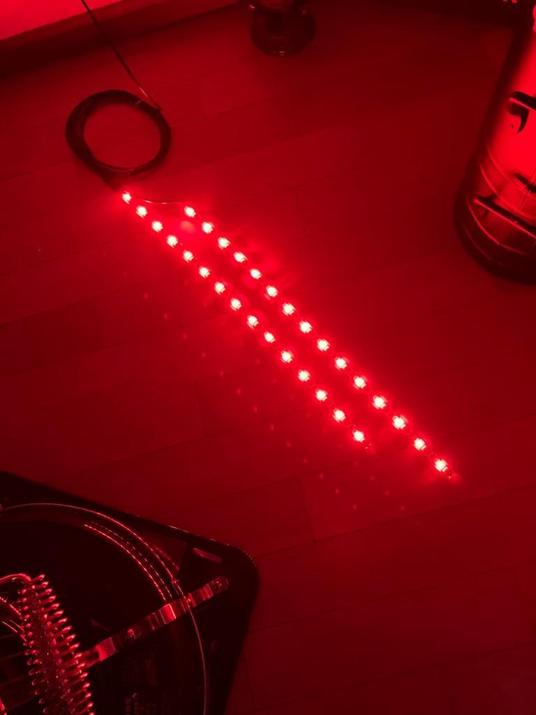 USB LEDテープライト 防水 50cm 2分岐タイプ 赤色 正面発光 間接照明 インテリア