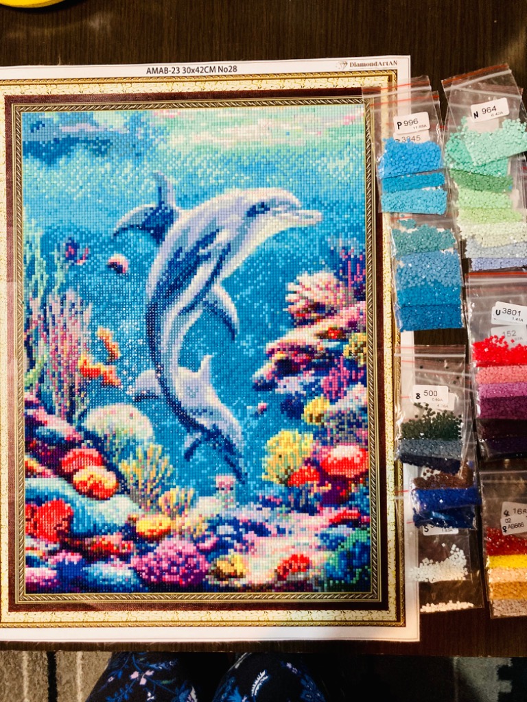ダイヤモンドアート　キット　キャラクター　背景　お城　クラゲ　イルカ　セット ダイヤモンドアート キット キャラクター 背景 お城 クラゲ
