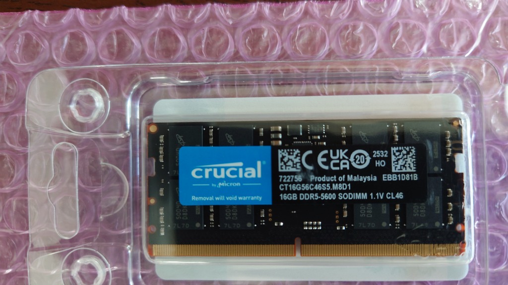 crucial（クルーシャル） 16gb ddr5 5600 ノート メモリ crucial PC5