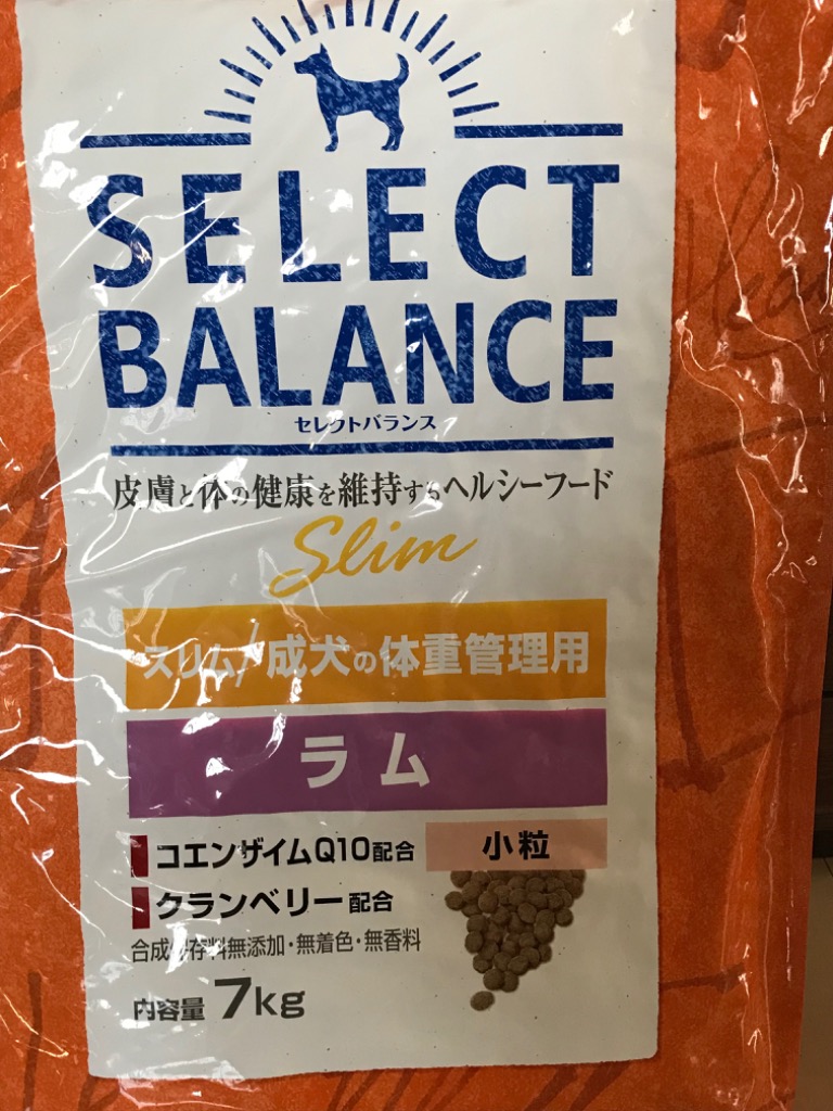 セレクトバランス ドッグフード スリム ラム小粒 7kg : 4541851006170