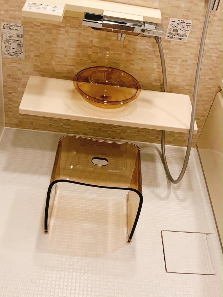 バスチェア＆ボウルセット Lサイズ アクリル おしゃれ 風呂イス
