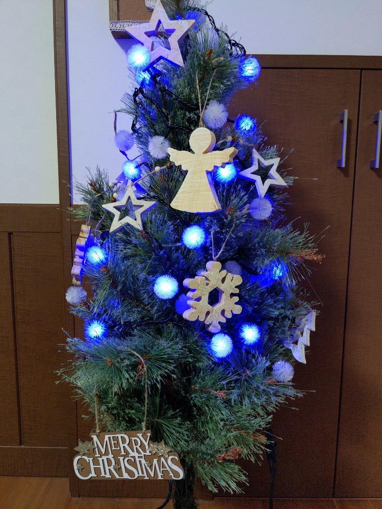 クリスマスツリー 120cm おしゃれ 北欧 オーナメントセット LED