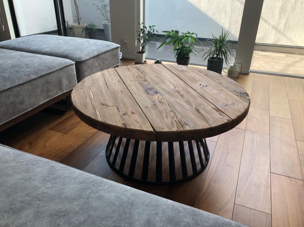 テーブル 丸テーブル 木製 ローテーブル アンティーク 無垢 リビング 