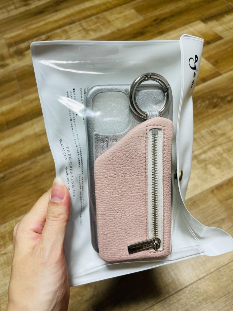 ajew ハート型レザー iPhoneケース ベージュ ajew エジュー 通販 cadenas zipphone casebicolor ダブルハート