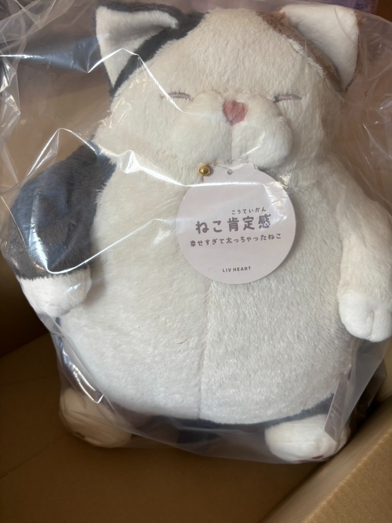 LivHeart 【即納】ねこ肯定感 抱きまくらL みけねこのさんま