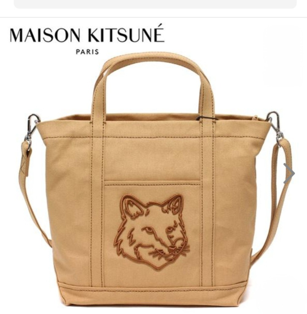 メゾン キツネ MAISON KITSUNE レディース スモールトート ☆送料無料☆FOX HEAD TOTE BAG EU05110WW0008 P700 (MAISON