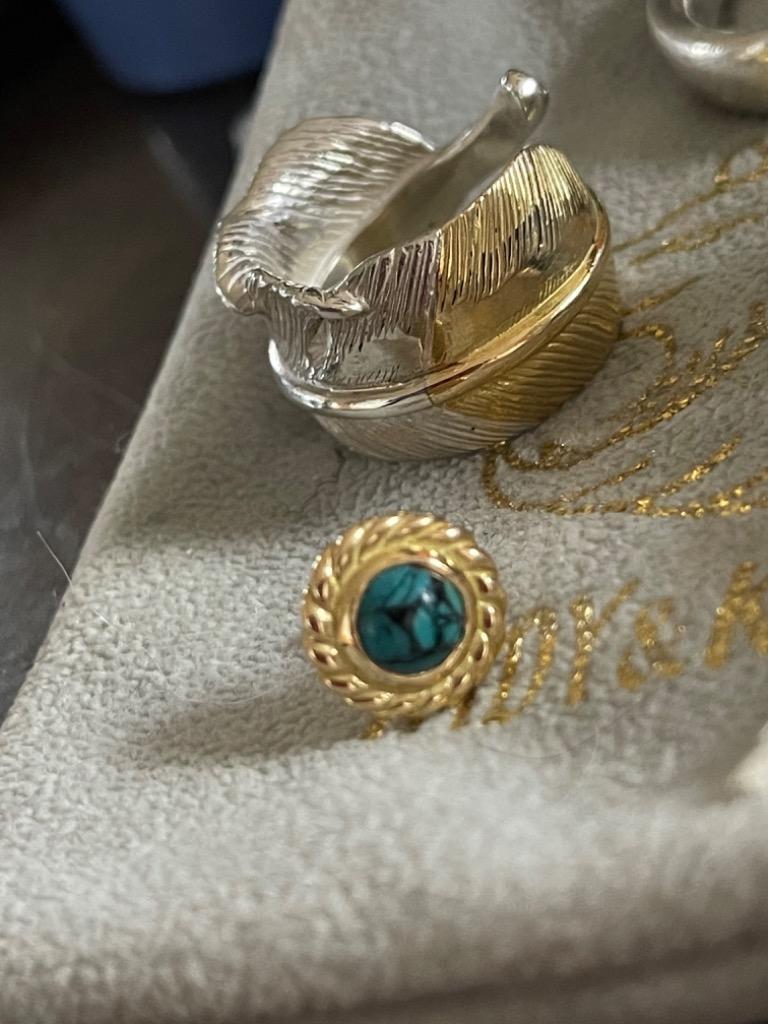 TADY&KING 金縄ターコイズピアス tady&king タディアンドキング TADY&KING 金縄ターコイズピアス tady&king タディアンドキング