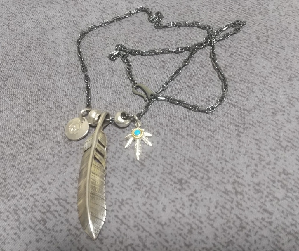 TADY&KING ガンジャ金縄ターコイズ M ネックレストップ K18 925 TADY&KINGガンジャ金縄ターコイズ Mサイズ Necklace TADY＆KING