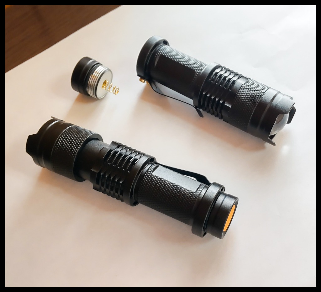 ハンディライト LED 懐中電灯 2個セット 超小型 高輝度 軍用