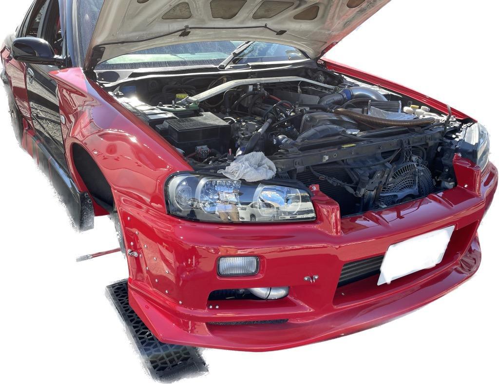 ユーラス　R34 前期　フロントバンパー　リップスポイラー　4ドア2ドア共用 ユーラス URAS スカイライン 4ドア ER34 TYPE-R
