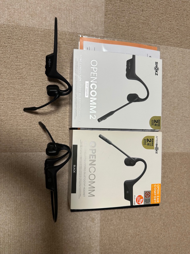 Shokz OpenComm 2 2025 Upgrade ショックス 骨伝導イヤホン 耳を