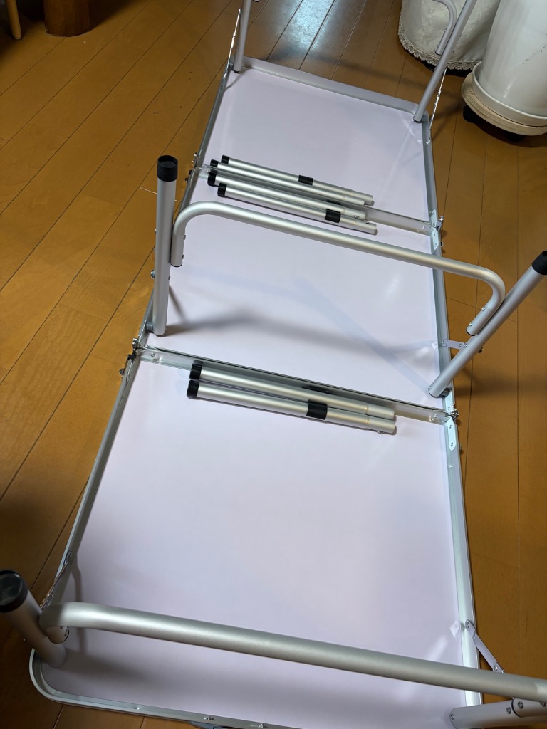 軽量！キャンプ アルミ 3つ折りテーブル 高さ 2段階調節 160cm×60cm
