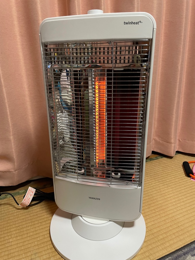 山善 電気ストーブ カーボンヒーター シーズヒーター ツイン
