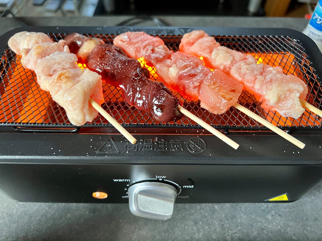 焼肉プレート 焼き鳥器 無煙 山善 焼き鳥焼き機 家庭用 煙の出ない焼肉器 減煙電気七輪 HITORI-JIME GRILL ESR-Q100(B)  一人焼肉 卓上 一人用のレビュー・口コミ - Yahoo!ショッピング - PayPayポイントがもらえる！ネット通販