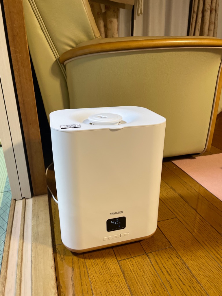 山善 加湿器 スチームファン式加湿器 上部給水 360度ノズル