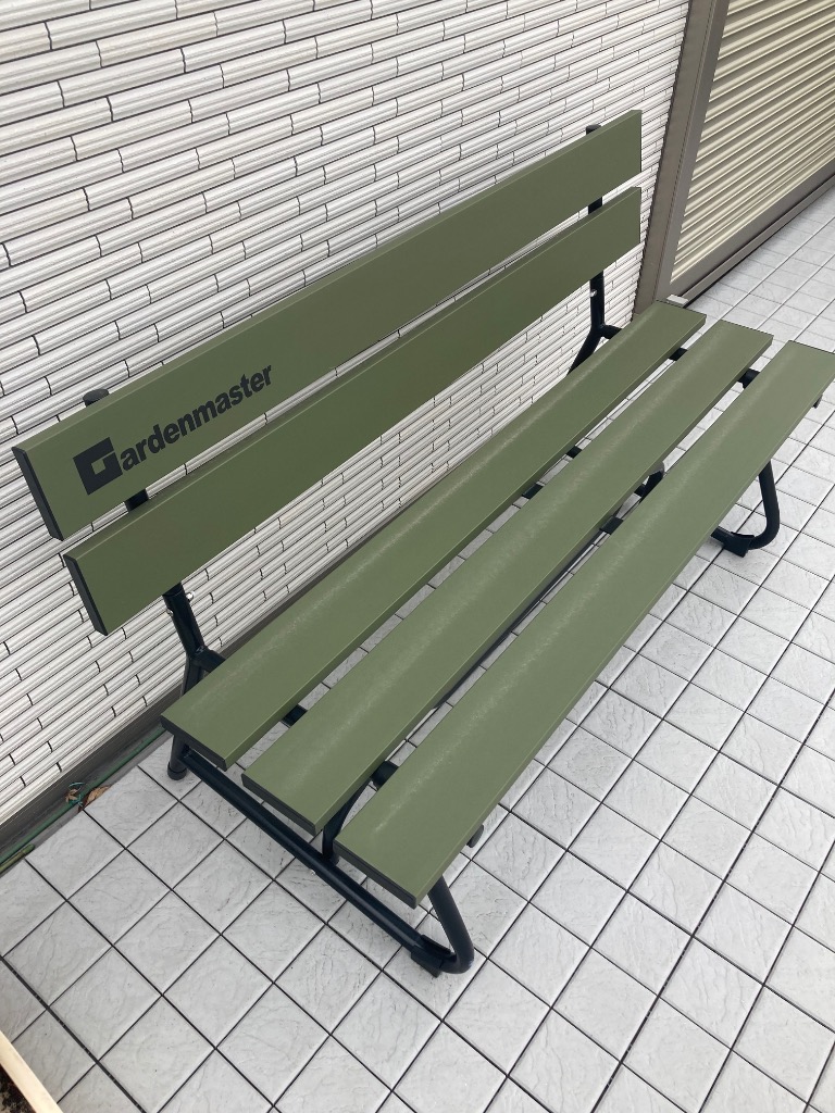 ベンチ ガーデンベンチ 屋外 木目調 アームレスト付き KPB-120A(DBR