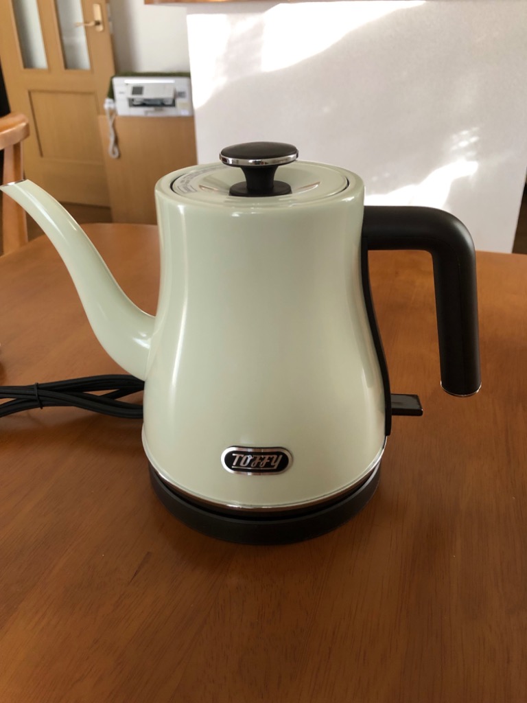 Toffy 電気ケトル おしゃれ 保温 ドリップケトル 800ml 0.8L K
