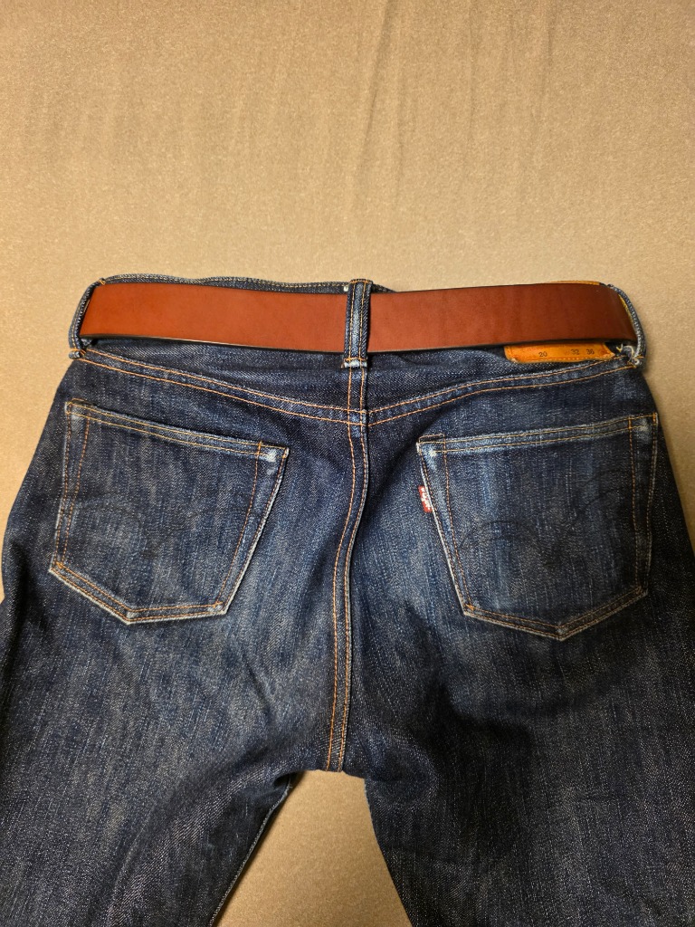 サムライジーンズベルト２本セット32 サムライジーンズ カウハイドダブルステッチベルト 32インチ
