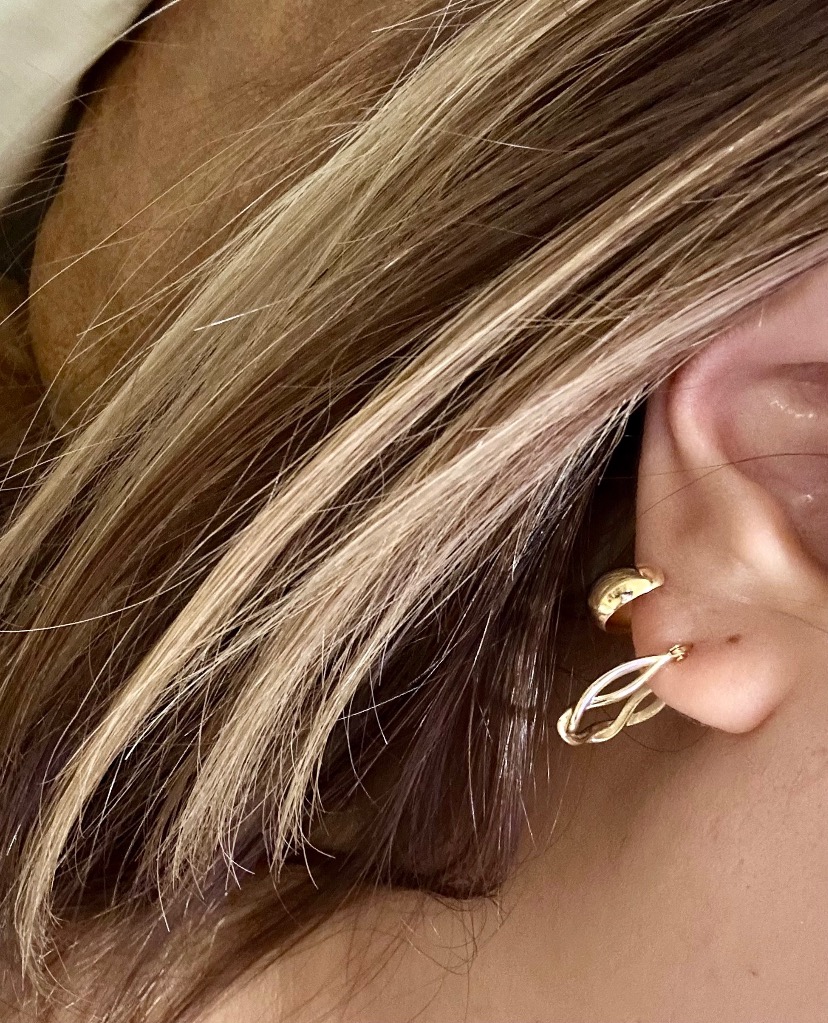 ピアス フープピアス 18k ゴールド k18 18金 5×10 地金ピアス