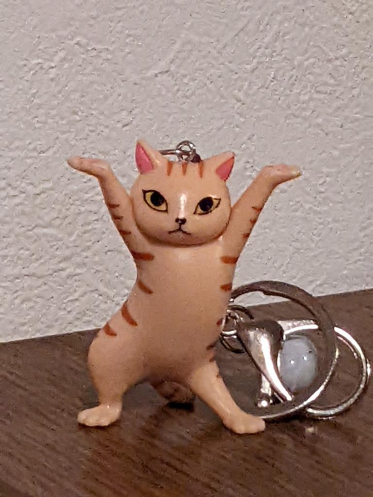 1ケ】 キーホルダー ダンス ネコ バッグチャーム 猫 ねこ プレゼントストラップ アクセサリー チェーン キーチャーム カンチェーン鈴付【鈴色： ランダム】 :qqd-0001:えこどらいぶしょっぷ - 通販 - Yahoo!ショッピング