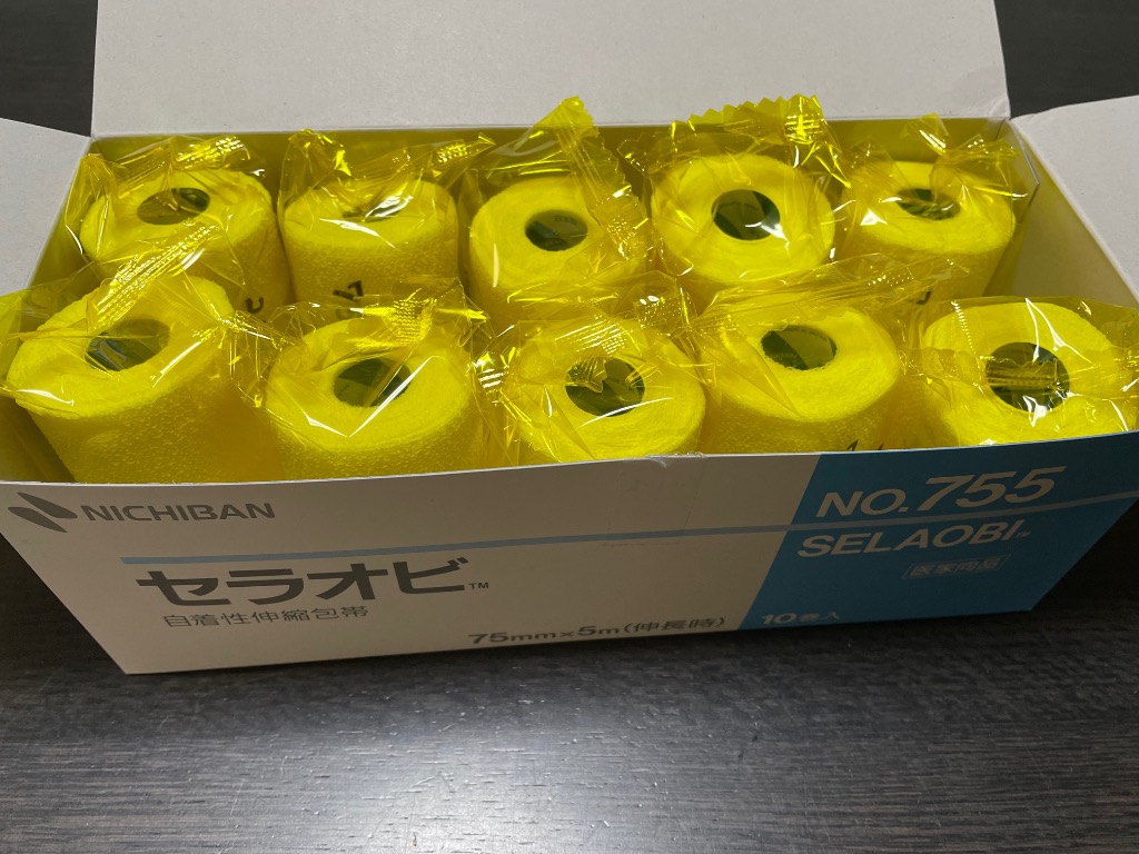 ニチバン セラオビ 75mm×5m（伸長時） No.755 1箱（10巻入