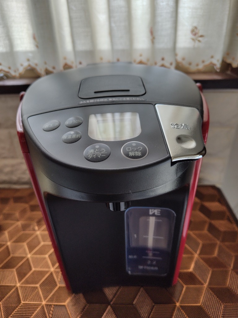 美品　【タイガー】蒸気レス電気まほうびん とく子さん PIP-A221 赤 タイガー魔法瓶 とく子さん 蒸気レスVE電気まほうびん PIP-A221