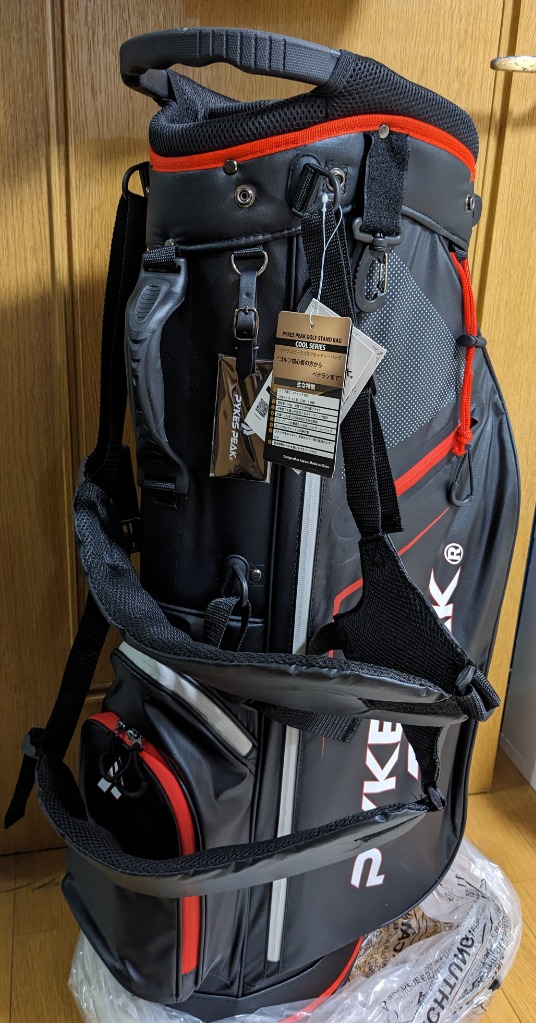 PYKES PEAK ゴルフキャディバッグ 超軽量 2.4kg スタンド